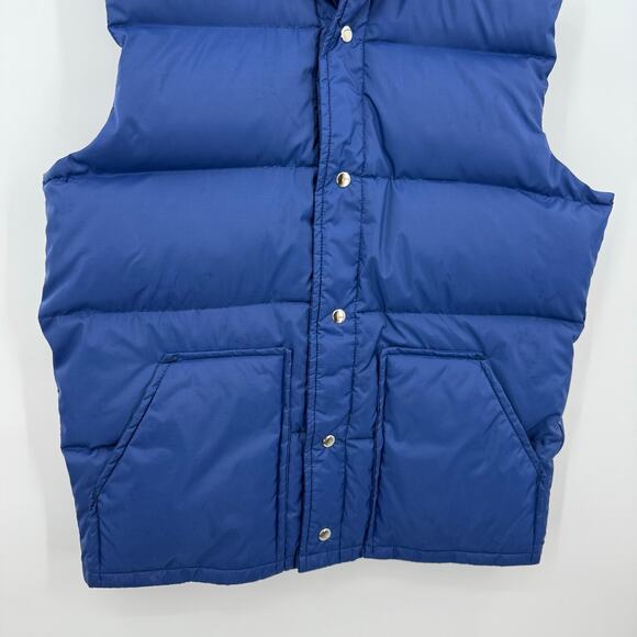 Vintage Sherpa by Crawford House Men's Down Filled Puffer Vest Blue Size Large - Picture 3 of 7